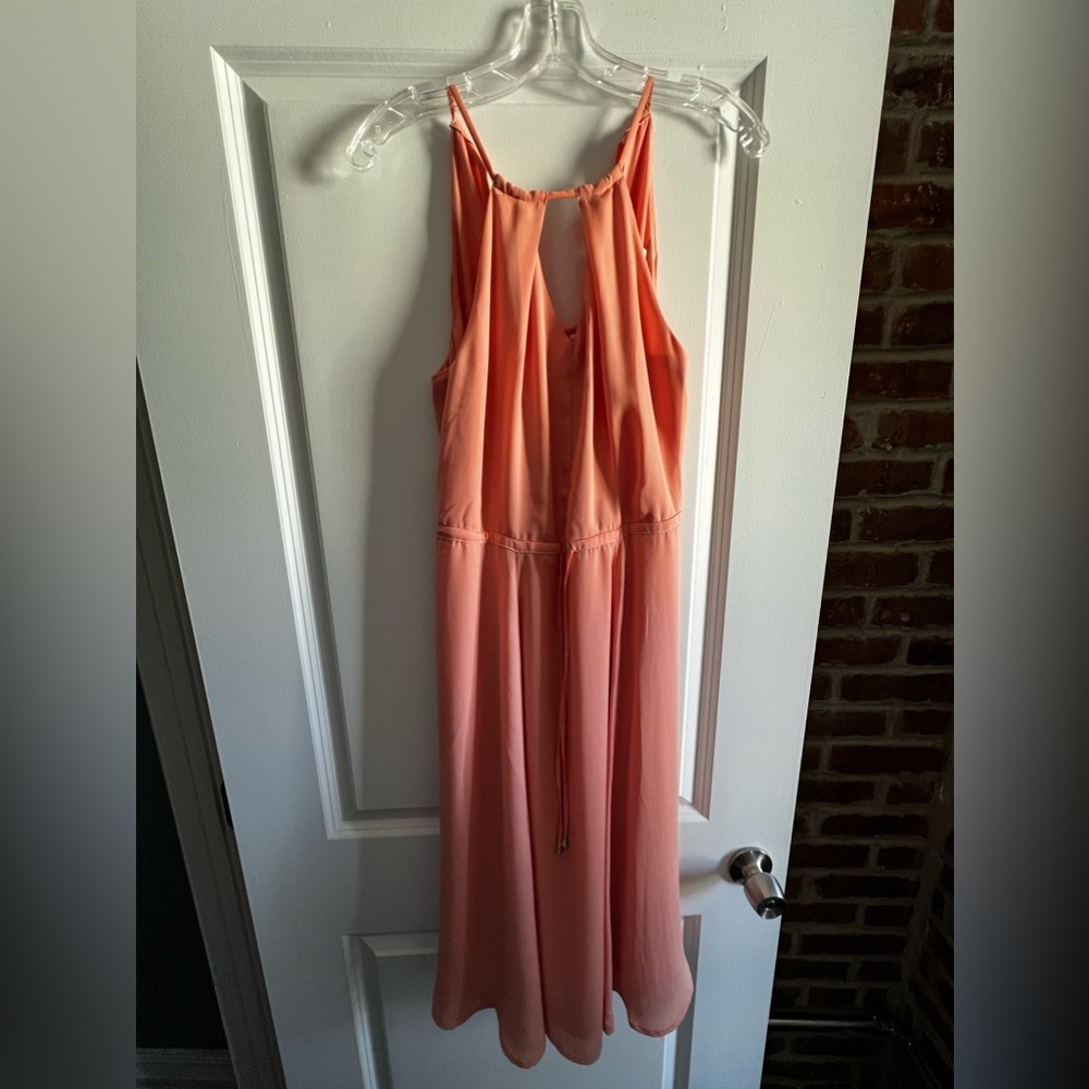 NWT Greylin Peach Lattice Back Cocktail Dress